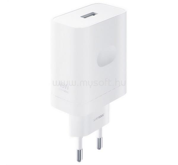 REALME SUPERVOOC hálózati töltő USB aljzat 45W, gyorstöltő, FEHÉR