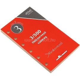 REALSYSTEM 2/500 éves heti beosztású gyűrűs naptár kiegészítő 2500-00 small