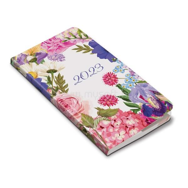 REALSYSTEM 2023-as Flexi 5811-85 floral álló zsebnaptár