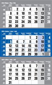 REALSYSTEM 2024-es 6061 12lapos kék speditőrnaptár 6061-40 small