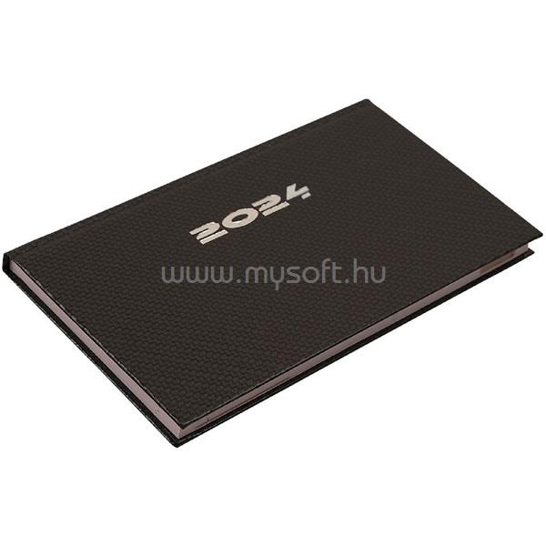 REALSYSTEM 2024-es Carbon 5711-81 fekvő acél zsebnaptár