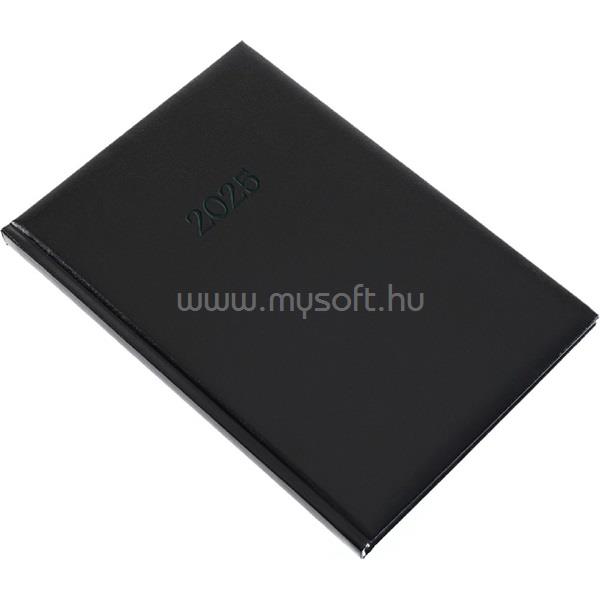 REALSYSTEM 2025 Standard 5611-01 B5 heti beosztású fekete határidőnapló