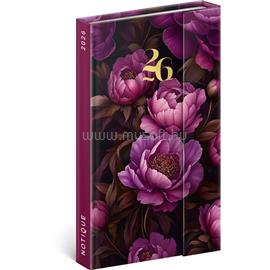 REALSYSTEM 2026 5413 Purple Flowers 13x21cm mágneses zsebnaptár 5413-PF small