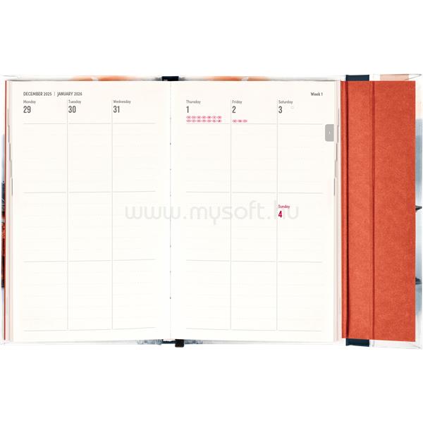 REALSYSTEM 2026 Japan 5414 13x21 cm gumipántos agenda/notesz