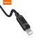 RECCI KAB RCL-P100B Lightning-USB kábel, fekete - 1m 6955482576106 small