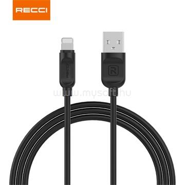 RECCI KAB RCL-P100B Lightning-USB kábel, fekete - 1m