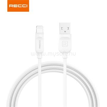 RECCI KAB RCL-P100W Lightning-USB kábel, fehér - 1m