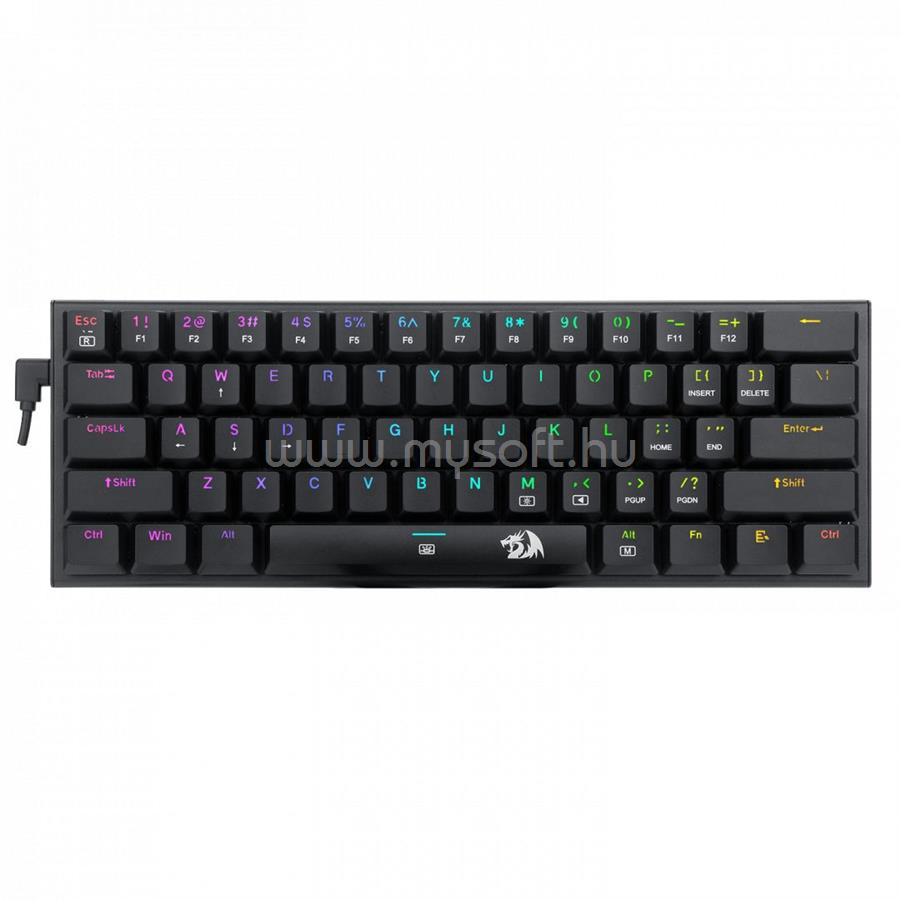 REDRAGON Anivia, wired mechanical keyboard,RGB, brown switch Black HU