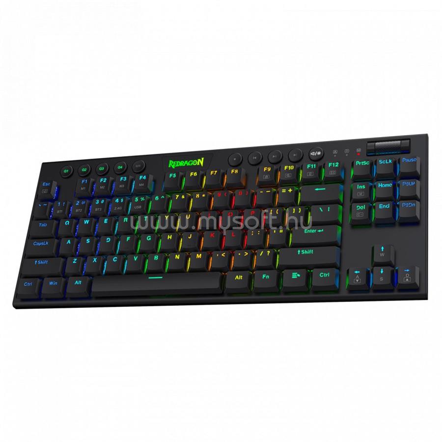 REDRAGON Horus TKL, wired&2.4G&BT mechanical Keyboard, RGB, brown switch Black HU