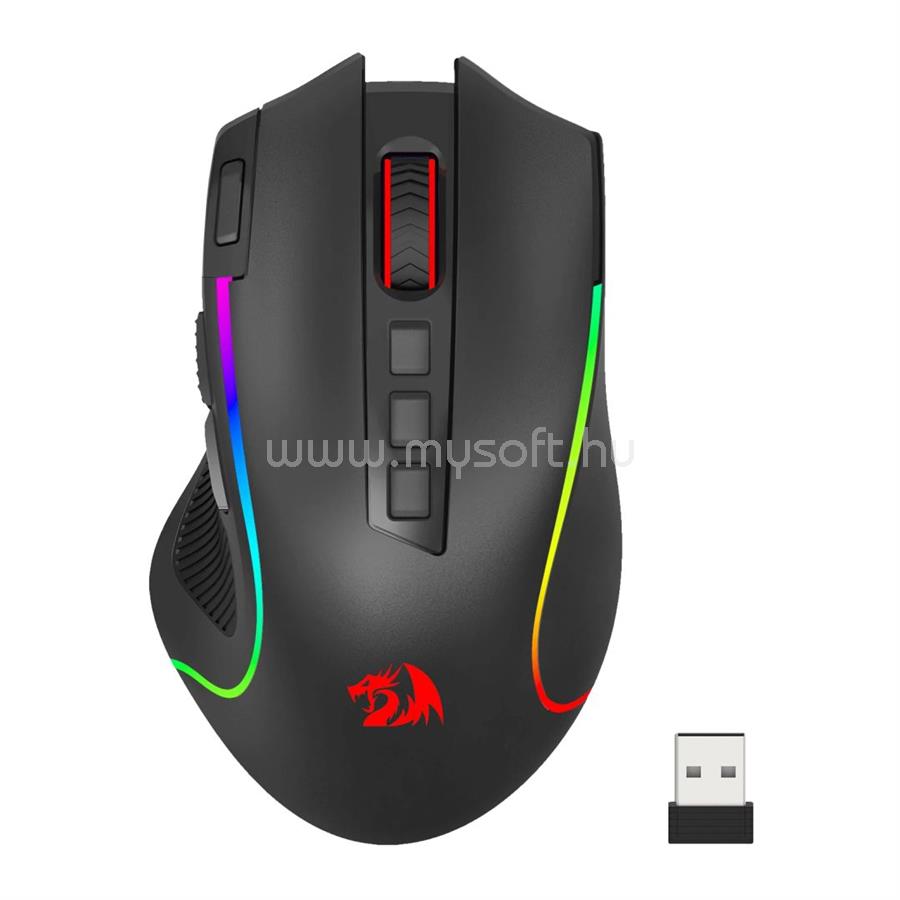 REDRAGON Predator M612 PRO RGB Wireless Bluetooth Gaming Mouse Black