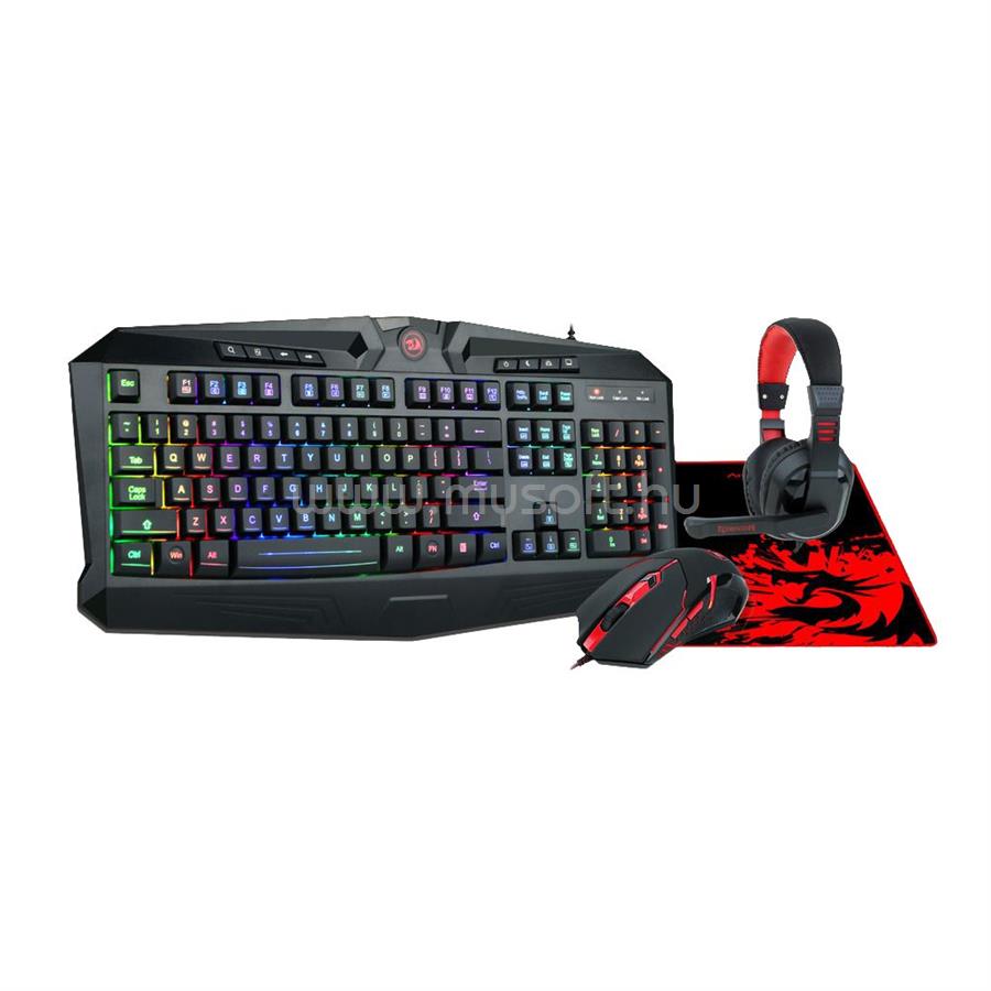 REDRAGON S101-BA Gaming Combo 4 in 1 Black/Red HU