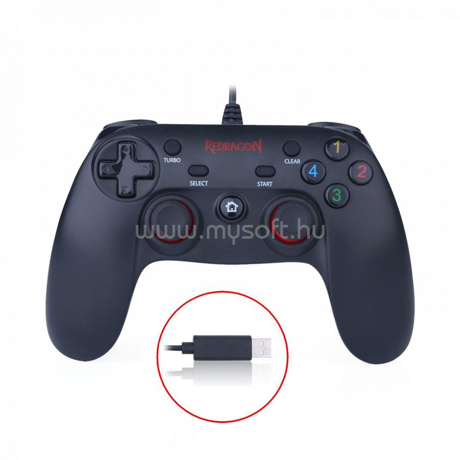 REDRAGON Saturn USB Gamepad (fekete)