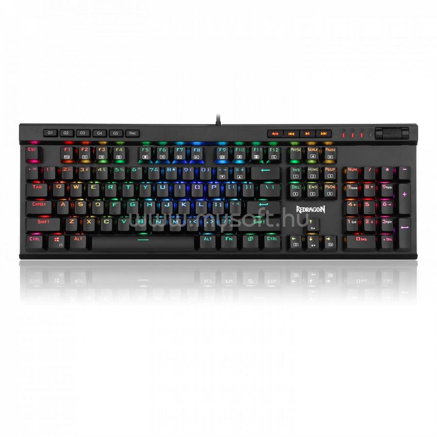 REDRAGON Vata RGB Mechanical Gaming Keyboard Blue Switches Black HU
