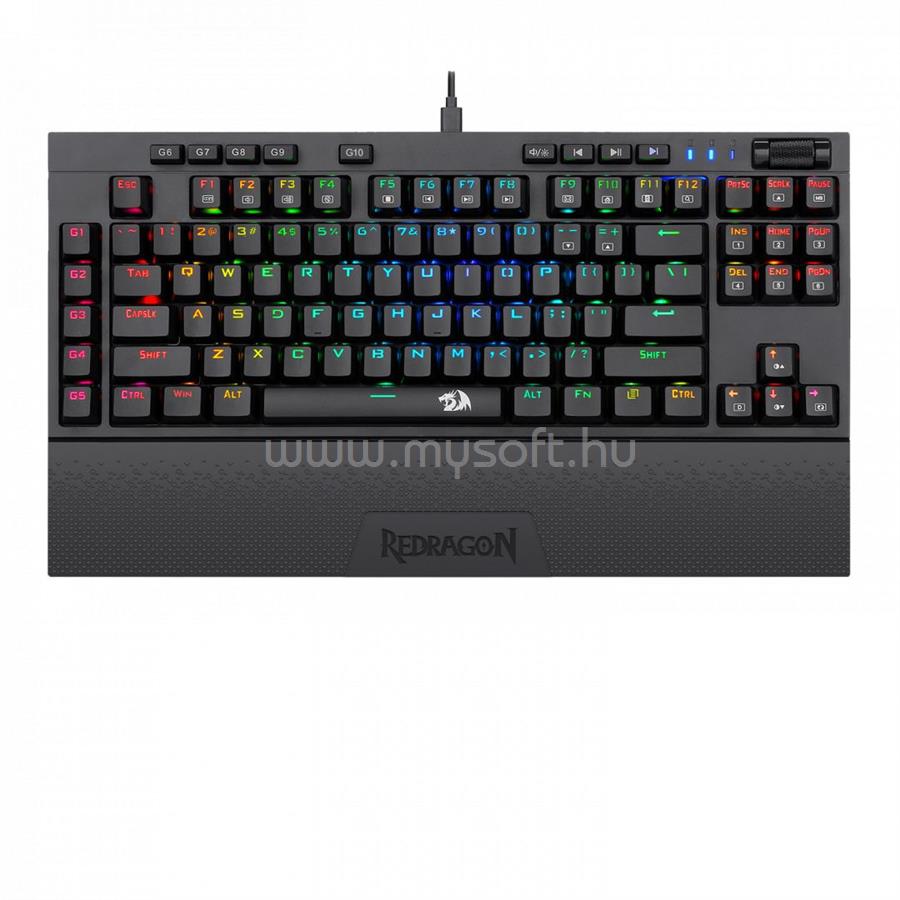 REDRAGON Vishnu RGB Wireless/Wired Red Mechanical Gaming Keyboard Black HU