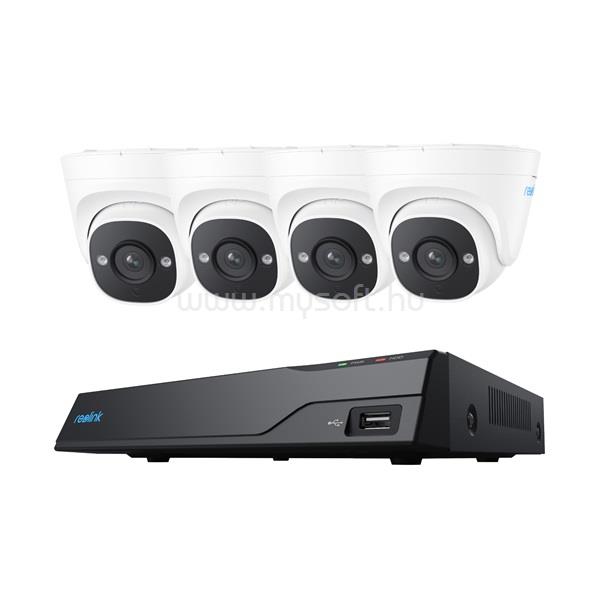 REOLINK NVS8-5MD4 5MP IP kamera szett, 4 turret kamerával beépített 2TB HDD-vel