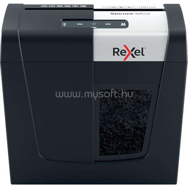 REXEL Secure MC3 Whisper-Shred mikrokonfetti iratmegsemmisítő