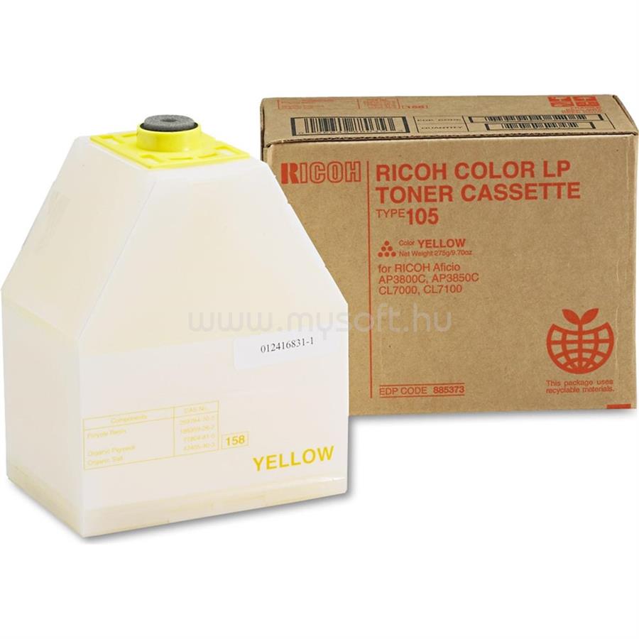 RICOH AP3800/TYPE105 toner yellow ORIGINAL
