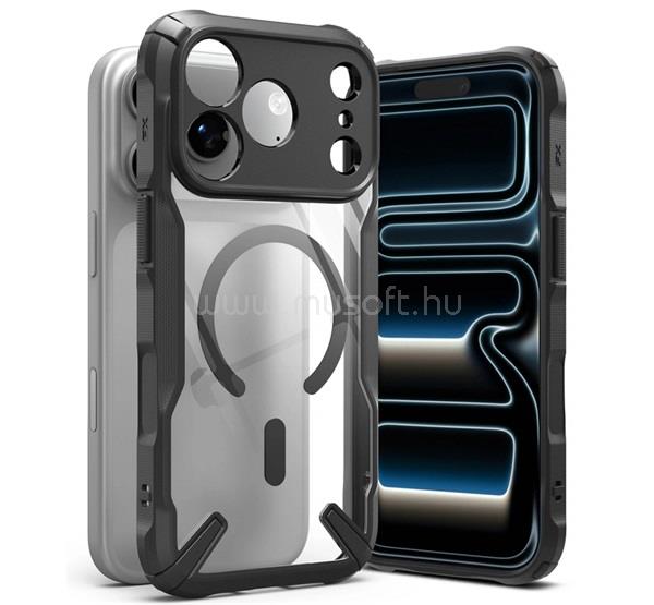 RINGKE iPhone 18 Pro / 17 Pro RINGKE FUSION X MAGSAFE műanyag telefonvédő ütésállóság, MagSafe, FEKETE