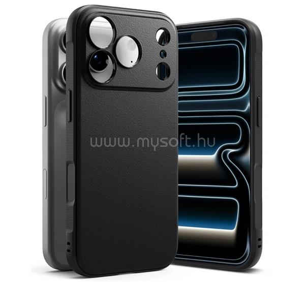 RINGKE iPhone 18 Pro / 17 Pro RINGKE ONYX szilikon telefonvédő ütésállóság, kameravédő, FEKETE