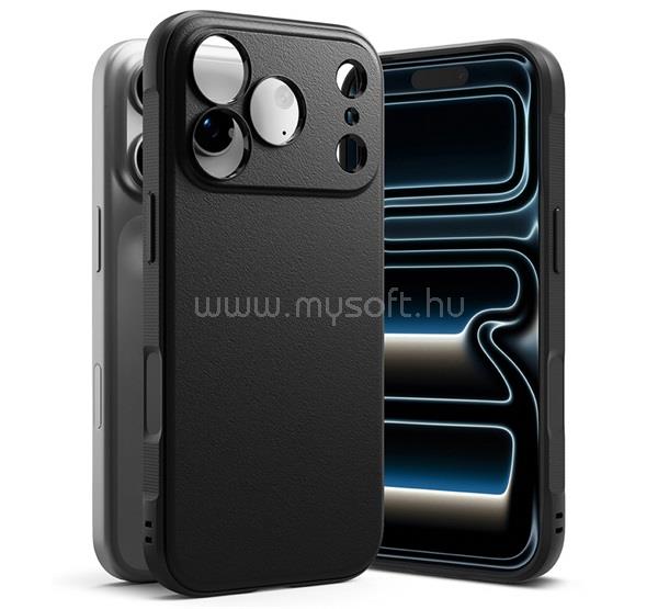 RINGKE iPhone 18 Pro Max / 17 Pro Max RINGKE ONYX szilikon telefonvédő ütésállóság, kameravédő, FEKETE