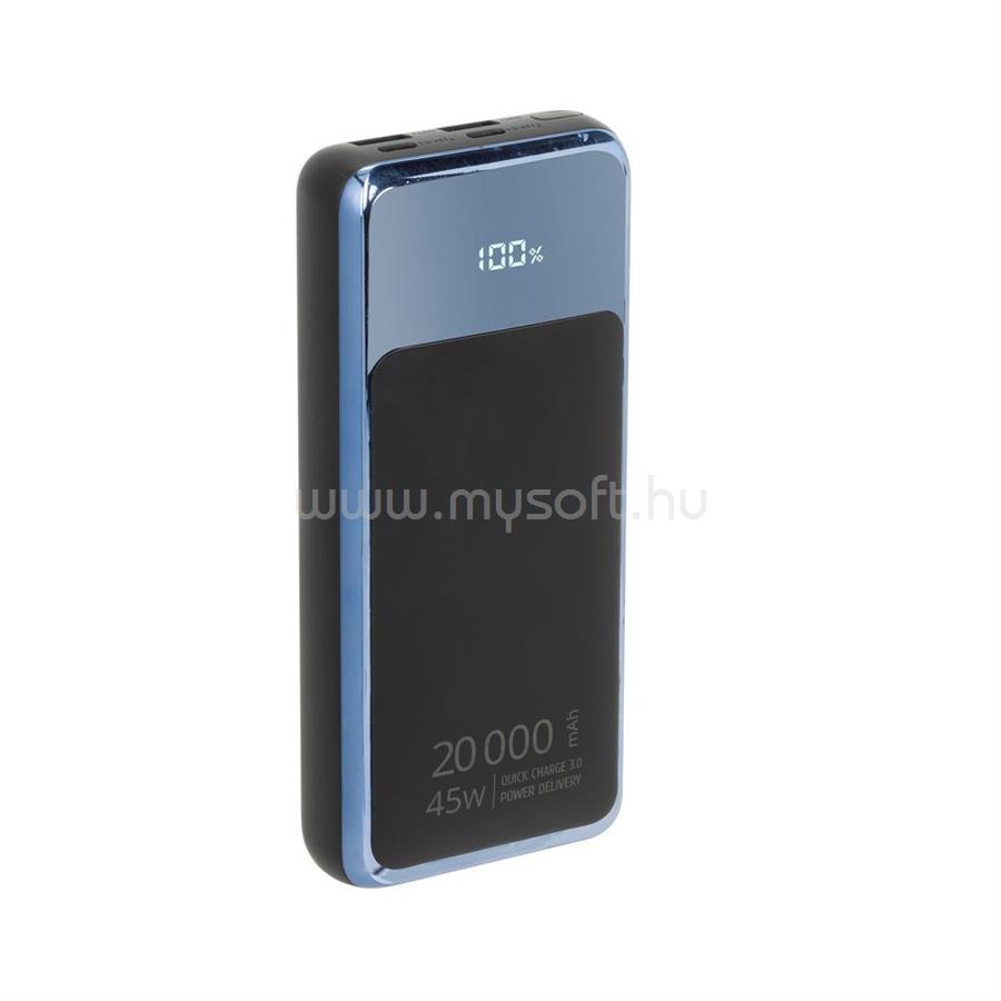 RIVACASE VA1075 20000mAh QC/PD 45W PowerBank Black