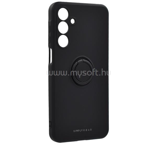 ROAR Samsung S25 AMBER szilikon telefonvédő tartógyűrű, kameravédő, FEKETE