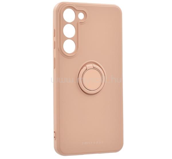 ROAR Samsung S23 Plus AMBER szilikon telefonvédő tartógyűrű, kameravédő, RÓZSASZÍN