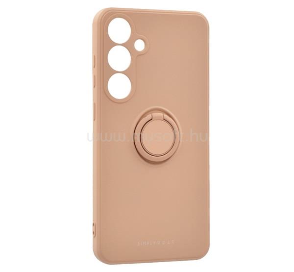 ROAR Samsung S25 Plus AMBER szilikon telefonvédő tartógyűrű, kameravédő, RÓZSASZÍN