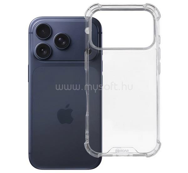 ROAR iPhone 18 Pro / 17 Pro ROAR JELLY ARMOR szilikon telefonvédő ütésállóság, légpárnás sarok, ÁTLÁTSZÓ