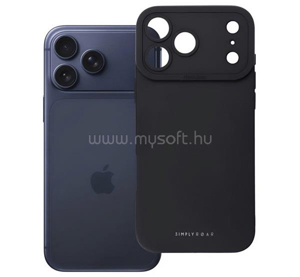 ROAR iPhone 18 Pro Max / 17 Pro Max ROAR LUNA szilikon telefonvédő ultravékony, wireless, FEKETE