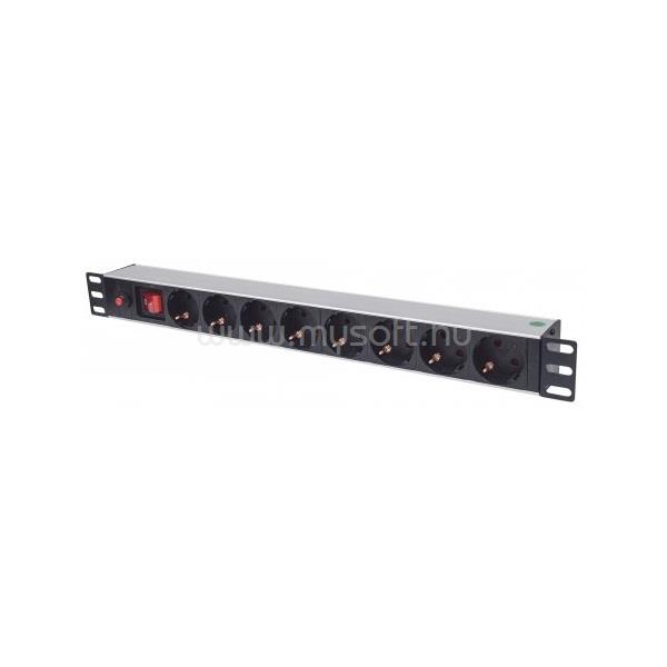 ROLINE INTELLINET PDU 8x SCHUKO 19" 1U 3m kapcsolós (fekete)