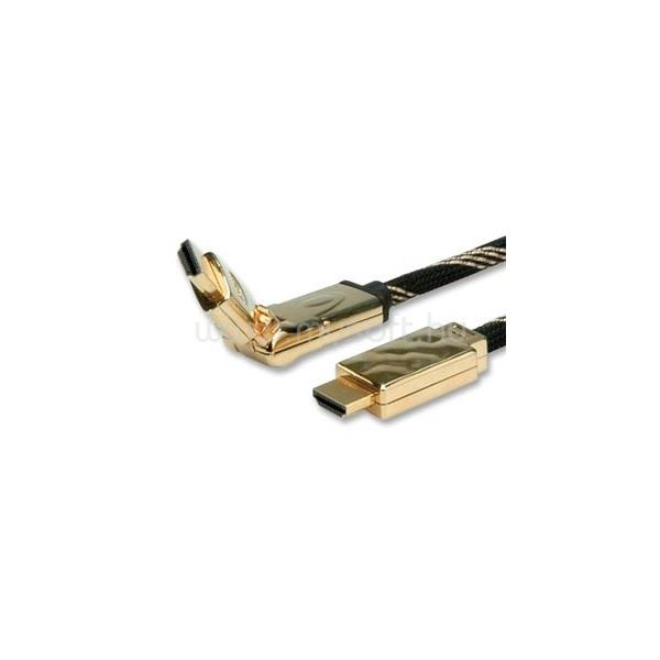 ROLINE kábel HDMI Ethernet, Premium, 360° csatlakozó ,  M/M  2.0m