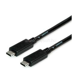 ROLINE Kábel USB 3.2 Gen 2 USB-C - USB-C, M/M, 10Gbit/s, PD (Power Delivery) 20V5A - 100W, Emark-al, 2m (fekete) 11.02.9055-10 small