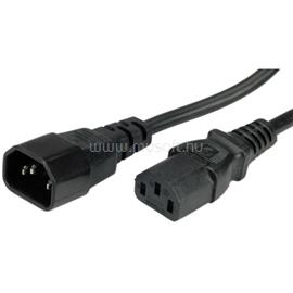 ROLINE PREMIUMCORD Tápkábel, hosszabbító kábel, C13-C14, PC, M/F, 1m (fekete) KPS1 small