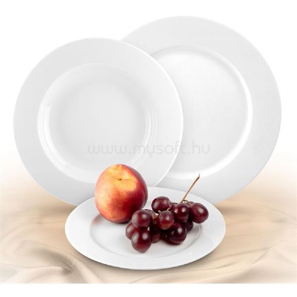 ROTBERG Basic fehér 24cm 6db-os porcelán lapostányér szett