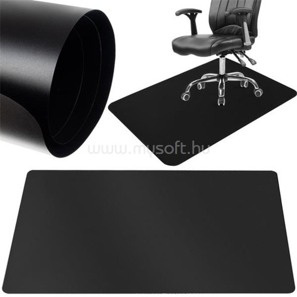 RUHHY 90x130cm padlóvédő székalátét (fekete)