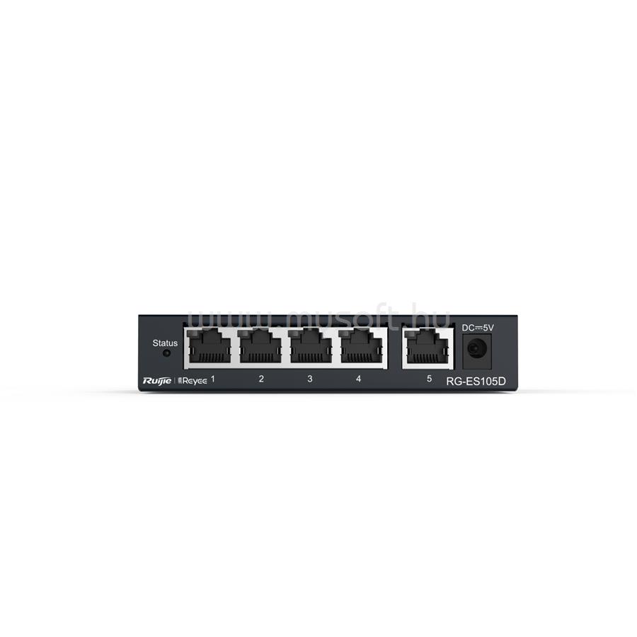 RUIJIE Reyee RG-ES105D 5-Port unmanaged Switch, 5 10/100base-t Ethernet RJ45 Ports