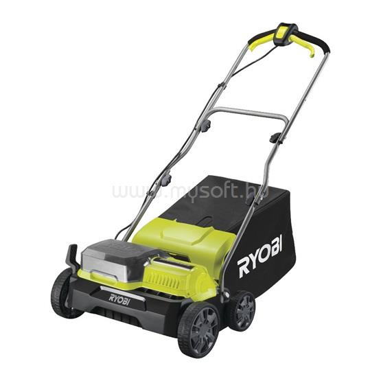RYOBI 18 V One Plus szénkefe nélküli gyepszellőztető, 40 cm vágási szélességgel,  2 x 4,0 Ah akkumulátor, töltő