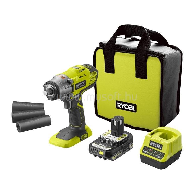 RYOBI R18IW3-120S 18V One PlusT három sebességes 1/2 ütvecsavarozó, 1x 2,0Ah akkumulátor, töltő