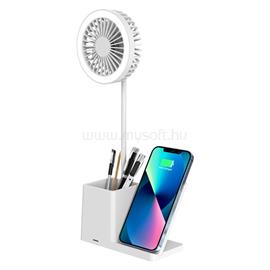 S-LINK Asztali Ventilátor - SL-M9055 (Wireless charge 10W, fehér) S-LINK_37533 small