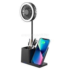 S-LINK Asztali Ventilátor - SL-M9055 (Wireless charge 10W, fekete) S-LINK_37532 small