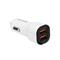 S-LINK Autós töltő  -  SL-EC30L  (2db USB, 5V/2.4A/3,4A, 17W, Lightning, 100cm adat+töltőkábel, fehér) S-LINK_35680 small