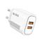 S-LINK Hálózati töltő - SL-EC50 (2xUSB, 5V/2.4A, 12W, Gyorstöltés, Micro-USB 100cm adat+töltőkábel, fehér) S-LINK_35312 small