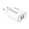 S-LINK Hálózati töltő - SL-EC50 (2xUSB, 5V/2.4A, 12W, Gyorstöltés, Micro-USB 100cm adat+töltőkábel, fehér) S-LINK_35312 small