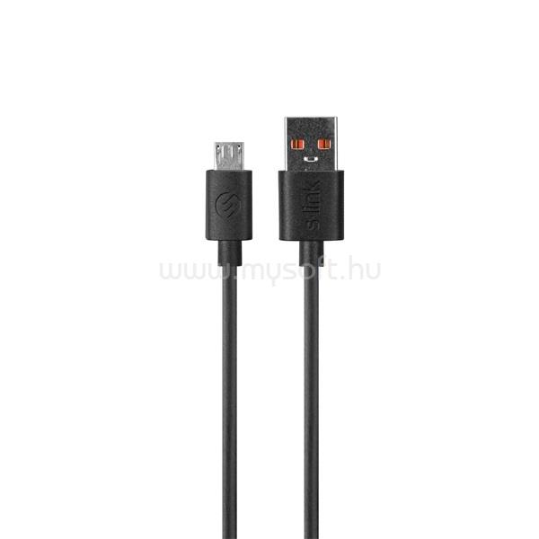S-LINK kábel  -  AND-KC19S  (2.4A, Micro USB, 100cm adat+töltőkábel, fekete)