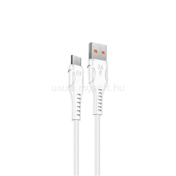 S-LINK kábel  -  SL-X241  (2.4A, 12W, Gyorstöltés, Micro USB, 100cm adat+töltőkábel, fekete)