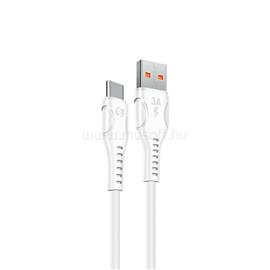 S-LINK kábel  -  SL-X243  (3A, 12W, Gyorstöltés, Type-C, 100cm adat+töltőkábel, fehér) S-LINK_31621 small