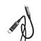 S-LINK kábel - LCC-0100 (LED kijelző, 100W, Gyorstöltés, Type-C to Type-C 100cm adat+töltőkábel, fekete, fonott) S-LINK_41765 small