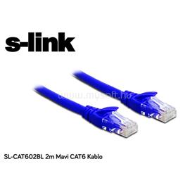 S-LINK Kábel - SL-CAT602BL (UTP patch kábel, CAT6, kék, 2m) S-LINK_13939 small