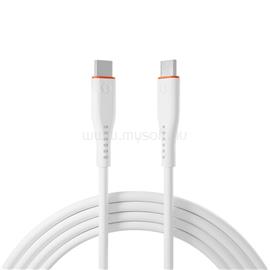 S-LINK kábel - SL-X280E (3A, 60W, Gyorstöltés, Type-C to Type-C 100cm adat+töltőkábel, fehér) S-LINK_37803 small